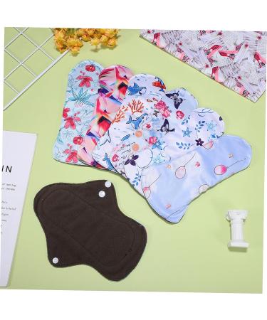 Lurrose 7pcs Women's Reusable Panties & Pads Set | Washable Menstrual Cloth & Bamboo Charcoal Liners with Storage Bag - Buy Online on GoSupps.com