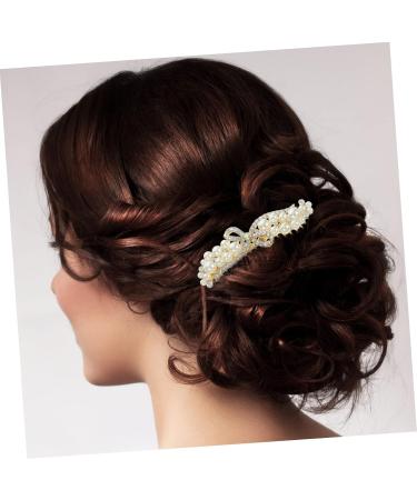 DOITOOL Alloy Rhinestone Hair Comb Bridal Hair Clip Rhinestone Headband Bridal Flower Comb Bridal Hair Accessories for Wedding Pearl Hair Comb Rhinestones Bun Bridesmaid Girl - Buy Online on GoSupps.com