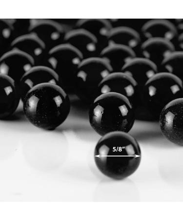 Black Glass Marble Vase Filler 1 LB | Aquarium Round Beads | Decorative Gem Pebbles - Buy Online on GoSupps.com