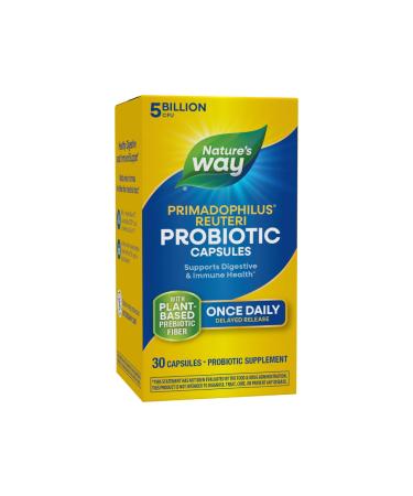 Nature's Way Primadophilus Reuteri Probiotic Supports Digestive & Immune Health* 5 Billion Live Cultures 30 Capsules (Packaging May Vary) 1