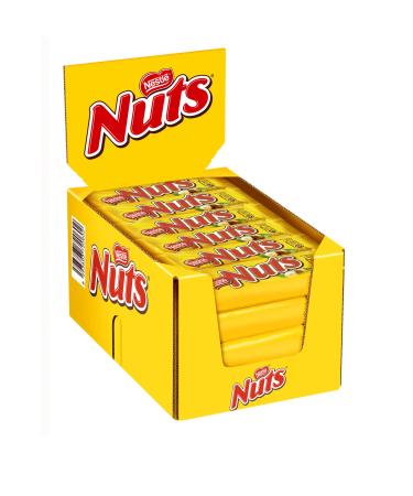 Nuts Nuts - Caramel Hazelnut Chocolate Bars - Pack of 24 x 42g