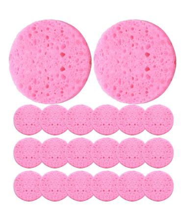 Fellflying Face Sponges for Cleansing - Wood Pulp Cotton Sponge Face Pads - Cosmetic Spa Sponges Cellulose Facial Sponges for Fase Washing Makeup Removal 20 Pieces