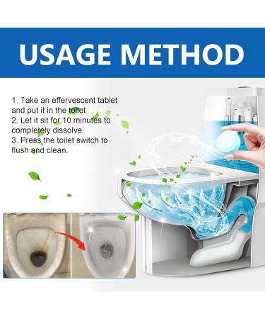 Automatic Toilet Bowl Cleaner Tablets Toilet Bowl Cleaner Tablets for Deodorizing & Descaling Toilet Fresh Tablets Long-Lasting Bleach Tablets Bathroom Toilet Tank Cleaner (1pc) - Buy Online on GoSupps.com