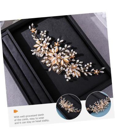 FRCOLOR Headgear Wedding Headpiece Bridal Hair Comb Pearl Flower Hair Comb Unique Hair Comb Tiara Bridal Headpieces Bridal Hair Accessories Bride Hair Comb Bridal Hair Decor Metal - Buy Online on GoSupps.com