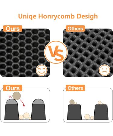 Conlun Cat Litter Mat with Double Layer Design - Water and Urine Proof, Scatter Control - Easy to Clean Washable - 23 x 17 Black - Buy Online on GoSupps.com