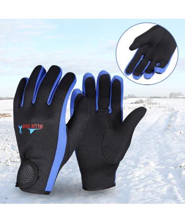 Diving Gloves Set - Neoprene Gloves for Snorkeling, Kayaking, Surfing - 3 Colors (Black, Blue) - 1 Pair - Buy Online on GoSupps.com