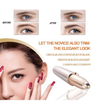 Eyebrow Epilator YuanMu Eyebrow Hair Remover for Women Battery Operated Electric Eyebrow Trimmer and Shaper for Smooth Trimming Eyebrow Razors White - Buy Online on GoSupps.com