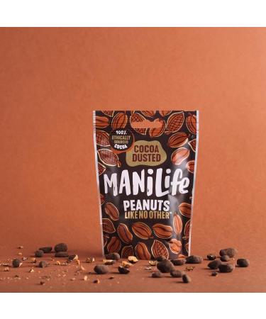 ManiLife Cocoa Dusted Peanuts - 100% Ethically Sourced | Great for Sharing (8 x 75g) - Buy Online on GoSupps.com