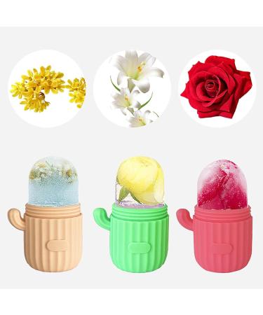 Neflum Cactus Ice Roller & GUA-SHA Facial Tools | Beauty Skin Care | Cryotherapy for Swelling Relief | Food-Safe Silicone | Beige/Blue - Buy Online on GoSupps.com