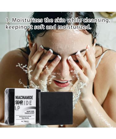 Natural Niacinamide Cleansing Soap Bar Brightening Niacinamide Soap with Coconut Oil Niacinamide Skin Whitening Soap for Dark Spots Moisturizing Soap with Niacinamide Reduces Oiliness - Buy Online on GoSupps.com