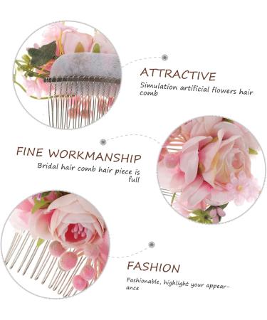 Angoily Rose Hair Comb Hair Accessory for Women Hair Combs for Women Accessories Flower Hair Comb Flower Girl Headpieces for Wedding Girls Hair Accessory Bridal Prom Bride Hair Piece Alloy - Buy Online on GoSupps.com