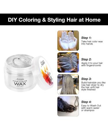 Magic Master Keratin Hair Color Wax - Temporary Instant Colored Clay for Men and Women - White - MMK-009 - Buy Online on GoSupps.com