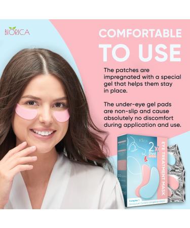 Collagen & Carrageen Gel Under-Eye Patches - 20 Pairs for Puffy Eyes, Wrinkles, and Dark Circles - Buy Online on GoSupps.com
