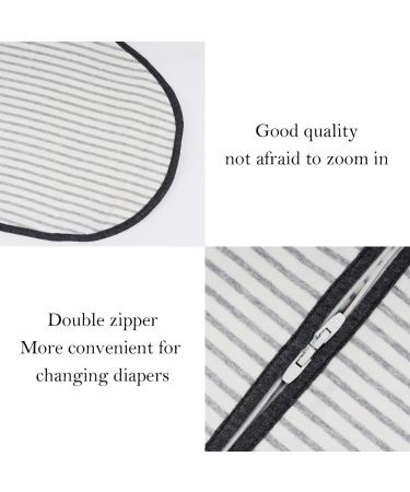 ZIGJOY Cotton Sleeveless Baby Sleep Bag 1.5 Tog Sleeping Sack | 2-Way Zipper | Stripe-1 | 8-12 Months - Buy Online on GoSupps.com