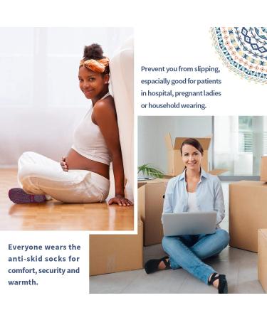 Ozaiic Non Slip Yoga Pilates Barre Socks for Women - 4 Pack (Black/Navy/D.Gray/Burgundy) - Buy Online on GoSupps.com