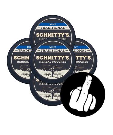 DC Crafts Nation Skin Can Cover Middle Finger with 5 Cans Schmitty's Herbal Snuff Mint Pouches
