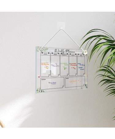 WOBBLO Acrylic Weekly Wall Planner - Acrylic Dry Erase Weekly Planner - Dry Erase Acrylic Wall Calendar - Weekly Planner Housewarming Gift - Buy Online on GoSupps.com