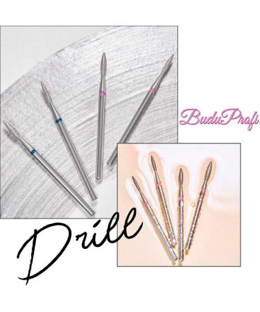 Diamond Drill Bit Bits Manicure Pedicure Nail "Flame " Blue 2.1mm Staleks (Blue/Medium) - Buy Online on GoSupps.com
