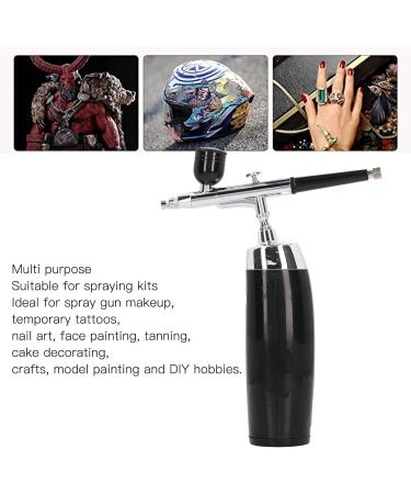 Airbrush Kit Handheld Airbrush Set USB Charging High Adaptability Curved Body Multi Purpose for Nail Art for Tanning Electrical Tools (Color : Black) - Buy Online on GoSupps.com