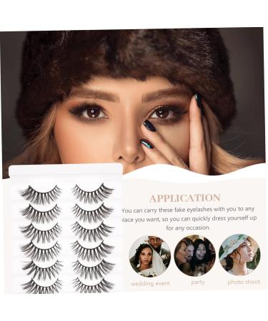 FRCOLOR 8 Pairs Chemical Fiber False Eyelashes Masquerade Fake Natural Lashes Reusable Fake Eyelashes False Lashes Natural Dense False Lashes Pesta as Postizas Naturales 3d Cosmetics Soft - Buy Online on GoSupps.com