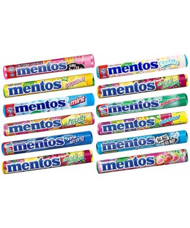 Mixed Mentos Rolls Chewy Sweets Candy Assorted Flavors Includes Mint Fruit Rainbow Strawberry Spearmint (10) - Buy Online on GoSupps.com