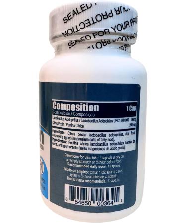 Probiocen - Lactobacillus Acidophilus 1 000 000 CFU Capsules | Supports Intestinal Health | 60 Count - Buy Internationally - Buy Online on GoSupps.com