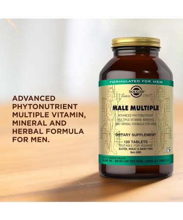 Solgar Male Multiple Multivitamin Mineral & Herbal Formula  - 120 Tablets  - Buy Online on GoSupps.com