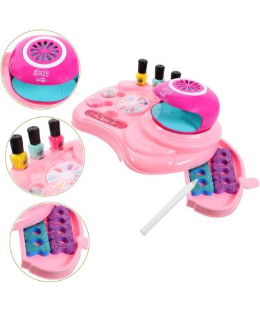 Ipetboom 1 Set Nail Art Set Toy Nail Art Kit Glitter Powder Toys for Little Girls Toy for Kids Toys for Girls Kids Playset Girls Suit Manicure Plastic Make up Kit Child Pink - Buy Online on GoSupps.com