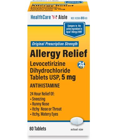HealthCareAisle Allergy Relief - Fexofenadine Hydrochloride 180mg 90 Tablets & Levocetirizine Dihydrochloride 5mg 80 Tablets Bundle - Buy Online on GoSupps.com