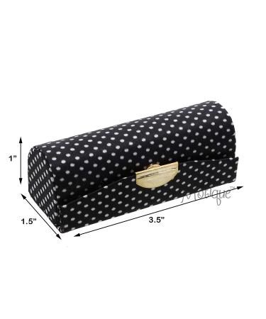 Set of 2 Black Polka Dot Lipstick Cases with Mirror Purse Holder - Stylish and Convenient - Buy Online on GoSupps.com