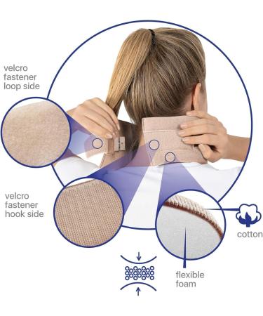 Toros Group Small Ruff Neck Support - Adjustable Cervical Aid 100% Cotton Relieves Spine & Muscle Pressure - Black 8 cm (1 Pack) - Buy Online on GoSupps.com