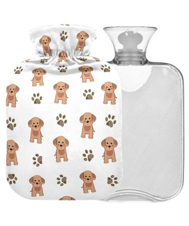 NAANLE LOVELY DOG heat bottle with reference transparent warm water bottle 2 l large warm-up bag for pain relief heat and cold therapy bed hand feet warmer 2l