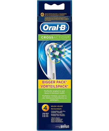 Oral-B CrossAction Toothbrush Head - 4 Pack with CleanMaximiser Technology - Buy Online on GoSupps.com