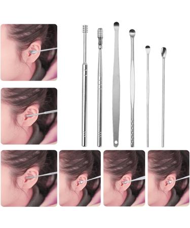 JdXun 6-Piece Stainless Steel Ear Cleaner Set | Portable Ear Wax Removal Tools with PU Bag - International Shipping Available - Buy Online on GoSupps.com
