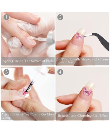 120 Pcs 3D Acrylic Butterfly Nail Charms | 24 Colors Nail Glitter Sets for Summer | Nail Art Decoration DIY Resin Mold Crafts - Buy Online on GoSupps.com