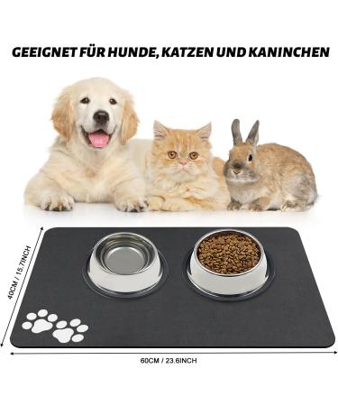 Non-Slip Dog & Cat Feeding Pad | Super Absorbent Quick-Drying Fodder Mat 60x40cm - Buy Online on GoSupps.com