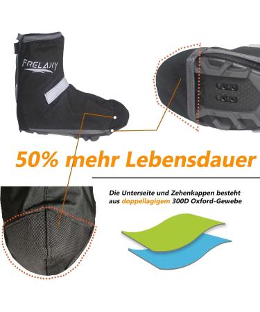 Frelaxy Waterproof Bicycle Overshoes for Rain Protection | Adjustable Velcro & Reflector Strips | Size 36-39 - Buy Online on GoSupps.com