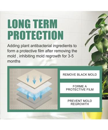 KOAHDE Bathroom Mould and Mildew Cleaner Mould Removal Foam Spray Cleaner Mould Foam Spray Wall Tiles Bathroom Cleaning Spray Removes Mouldy Stains From Walls Professional Anti Mould Spray 60ML 1PC - Buy Online on GoSupps.com