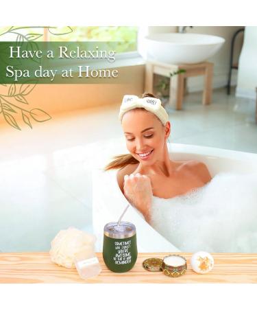 Christmas Gifts for Women Holiday Spa Gift Box with Tumbler, Bath Bomb, Loofah & Candle | Self-Care Set for Mom, Wife, Grandma or Friend, Perfect for Birthday or Thinking of You. - Buy Online on GoSupps.com