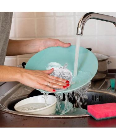 Reusable Kitchen Sponges Wire Dishwashing Rag Soft and Wire Scouring Pad Kitchen Scrubbers 5pcs - Buy Online on GoSupps.com
