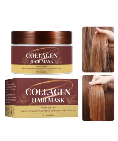 BommFu Collagen Hair Mask 100ml | Collagen Hair Mask for Dry and Damaged Hair | Collagen Hair Mask For very dry damaged hair hair types