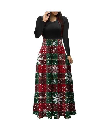 Women's Christmas skirt sweatshirt Cartoon hoodover party dresses mini sweater sweater dress blouse dresses Christmas dresses sweatshirts dress autumn winter AG XXL