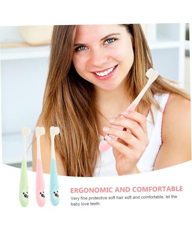 Iwowhero 3ST Ergonomic Travel Toothbrush for Kids | Ideal Daily Use for Girls - Durable & Compact Design - Buy Online on GoSupps.com