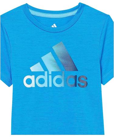 adidas Boys' Blue Rush Heather Tee | Short Sleeve Aeroready Feel Free Bos - Buy Online on GoSupps.com