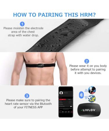 Livlov V3 Replacement Belt for Ant+ & Bluetooth Chest Strap | Compatible with Polar H7 Garmin Wahoo - 45mm Buckle Spacing - Buy Online on GoSupps.com