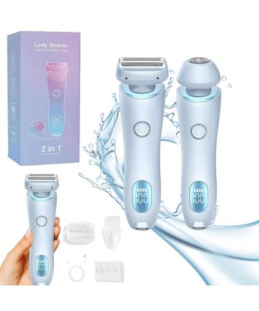 Duskofficial Razor Dusk Official Shaver Dusk Official Electric Razor The Glide Pro 3.0 Razor Livora Electric Shaver for Women Electric Razors for Women 2 in 1 Bikini Trimmer Face Shavers (Blue)