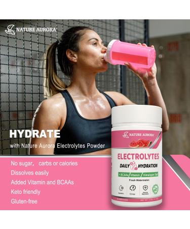 Buy Sugar-Free Watermelon Electrolyte Powder - Hydration with BCAAs & Himalayan Salt | Keto-Friendly 90 Servings - Buy Online on GoSupps.com