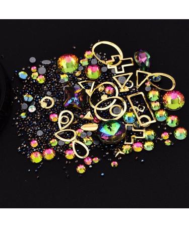 CHSEEO 12 Boxes Nail Art Rhinestones Set Nail Tips Studs Stones Diamonds Beads Glitter Rhinestones Slice Crystals Gems for DIY Nails Makeup Clothes Shoes Bags Decoration #13 - Buy Online on GoSupps.com