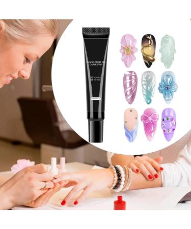  Niesel 3D Nail Sculpting Gel Rhinestone Glue Nail Gel Strong Glue for Rhinestone Nail Art Non-Adhesive False Nail Extension Gels for Sculpting Designs Non-Stick Sculpting Gel for Various Occasions - Buy Online on GoSupps.com