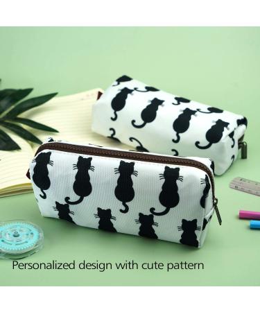 Black Cats Pencil Case | Back to School Teacher Gift | Stylish Makeup & Cosmetic Bag - Buy Online on GoSupps.com